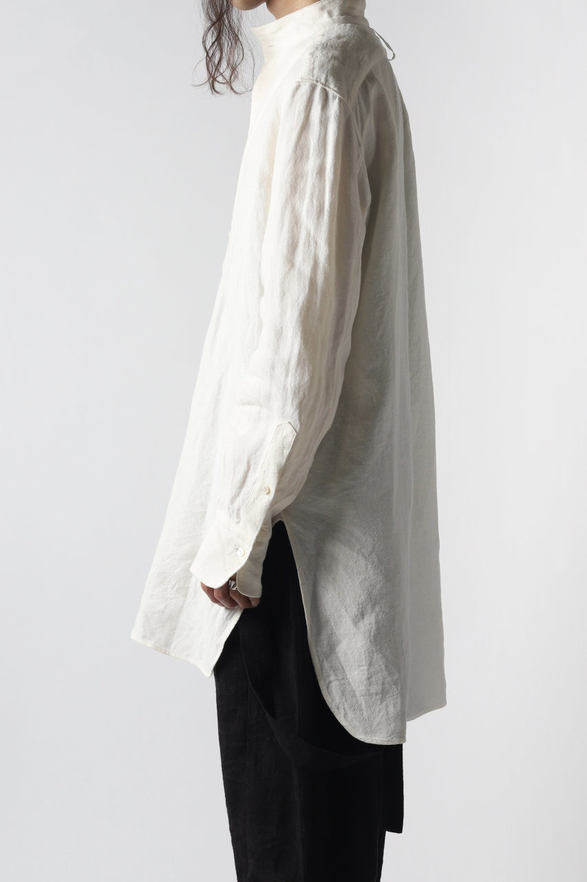 画像をギャラリービューアに読み込む, sus-sous shirt dress / L100 1/25 linen cloth (WHITE)
