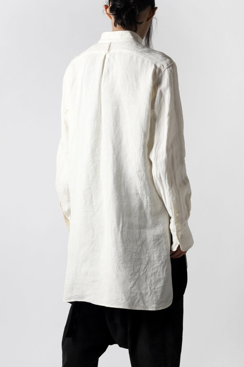 Load image into Gallery viewer, sus-sous shirt dress / L100 1/25 linen cloth (WHITE)