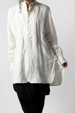 Load image into Gallery viewer, sus-sous shirt dress / L100 1/25 linen cloth (WHITE)