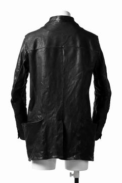 Load image into Gallery viewer, incarnation HORSE LEATHER 5-BUTTON FRONT JACKET / OBJECT DYED (BLACK)