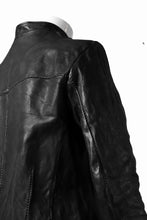 Load image into Gallery viewer, incarnation HORSE LEATHER 5-BUTTON FRONT JACKET / OBJECT DYED (BLACK)