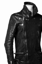 画像をギャラリービューアに読み込む, incarnation HORSE LEATHER DOUBLE BREAST MOTO JACKET / OBJECT DYED (BLACK)