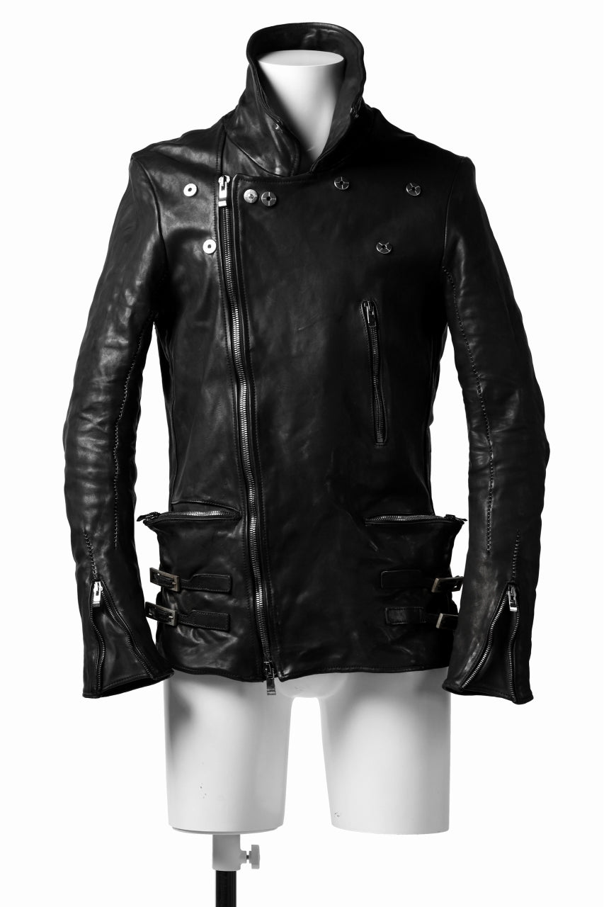 incarnation 22AW HORSE LEATHER HIGH COLLAR JACKET JB-7 BLACK 