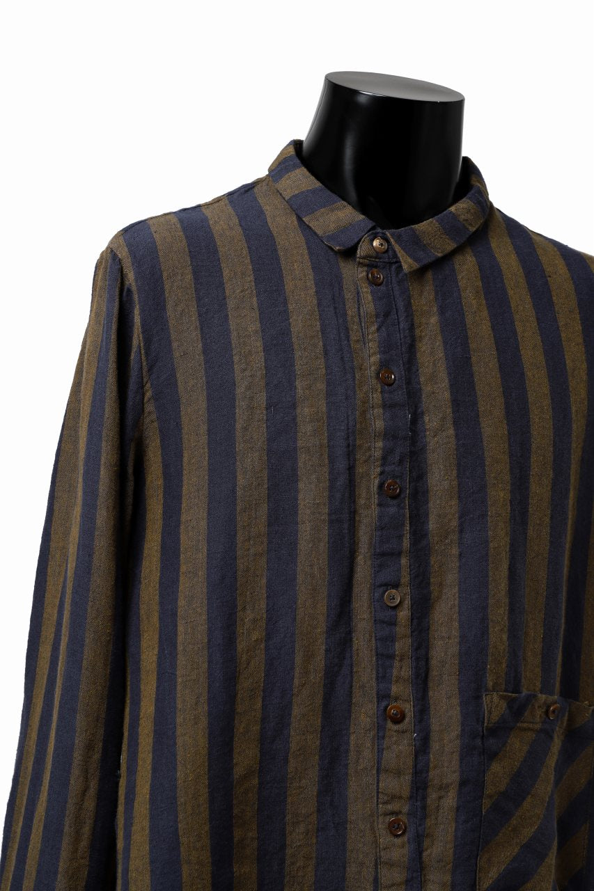 Aleksandr Manamis exclusive Asymmetric Stripe Shirt (GOLD & BLUE)