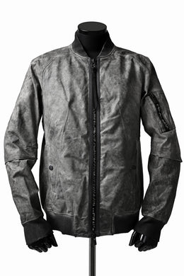 D.HYGEN × A.F ARTEFACT DYEING HORSE LEATHER MA-1 JACKET (GREY)