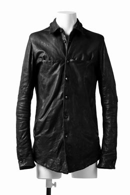 incarnation SHEEP LEATHER SHIRT JACKET / OBJECT DYED (BLACK)