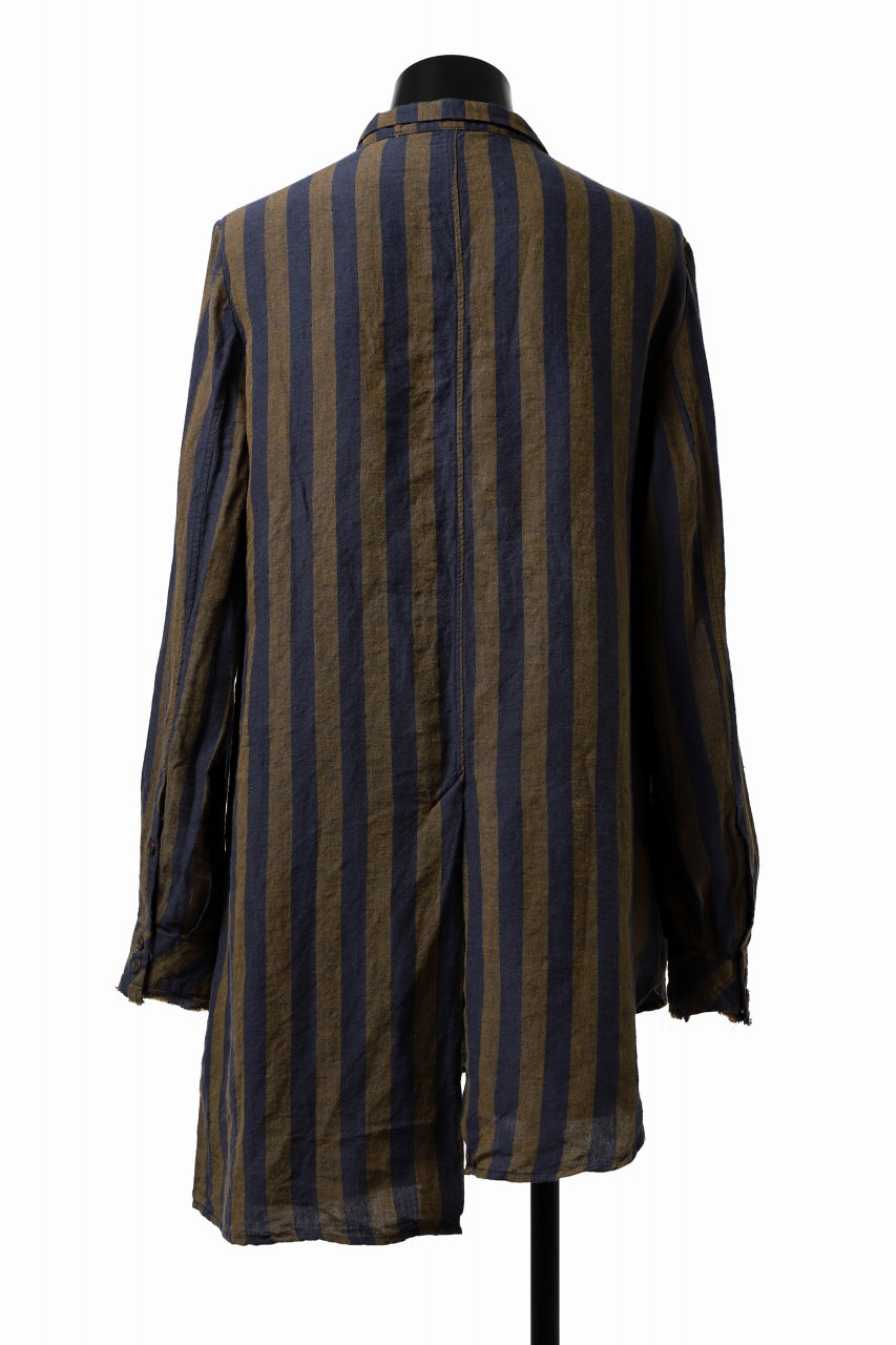 Aleksandr Manamis exclusive Asymmetric Stripe Shirt (GOLD & BLUE)