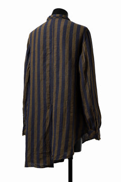 画像をギャラリービューアに読み込む, Aleksandr Manamis exclusive Asymmetric Stripe Shirt (GOLD &amp; BLUE)