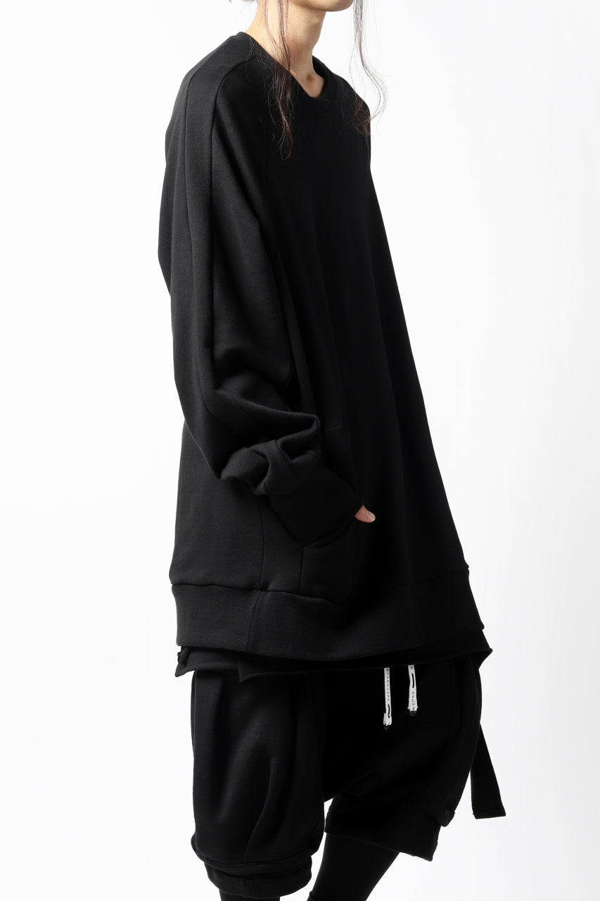 A.F ARTEFACT BOMBER PULLOVER TOPS / SWEAT JERSEY (BLACK)