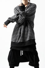 画像をギャラリービューアに読み込む, A.F ARTEFACT BOMBER PULLOVER TOPS / MULTI INLAY KNIT (BLACK)