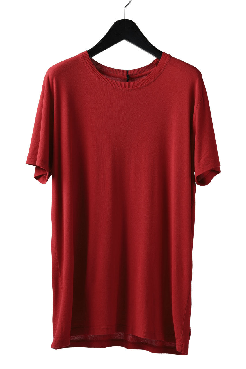 RUNDHOLZ DIP SHORT SLEEVE KNIT SEWN / DYED JERSEY (RED)