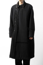 画像をギャラリービューアに読み込む, KLASICA HM-C DOUBLE BREASTED COAT with BONDED LINING / WOOLxSILK BOLD DUNGAREES (BLACK)