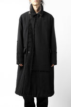 画像をギャラリービューアに読み込む, KLASICA HM-C DOUBLE BREASTED COAT with BONDED LINING / WOOLxSILK BOLD DUNGAREES (BLACK)