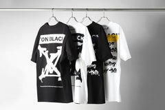 画像をギャラリービューアに読み込む, A.F ARTEFACT x buggy exclusive &quot;ON BLACK&quot; T-SHIRT (WHITE x RED)