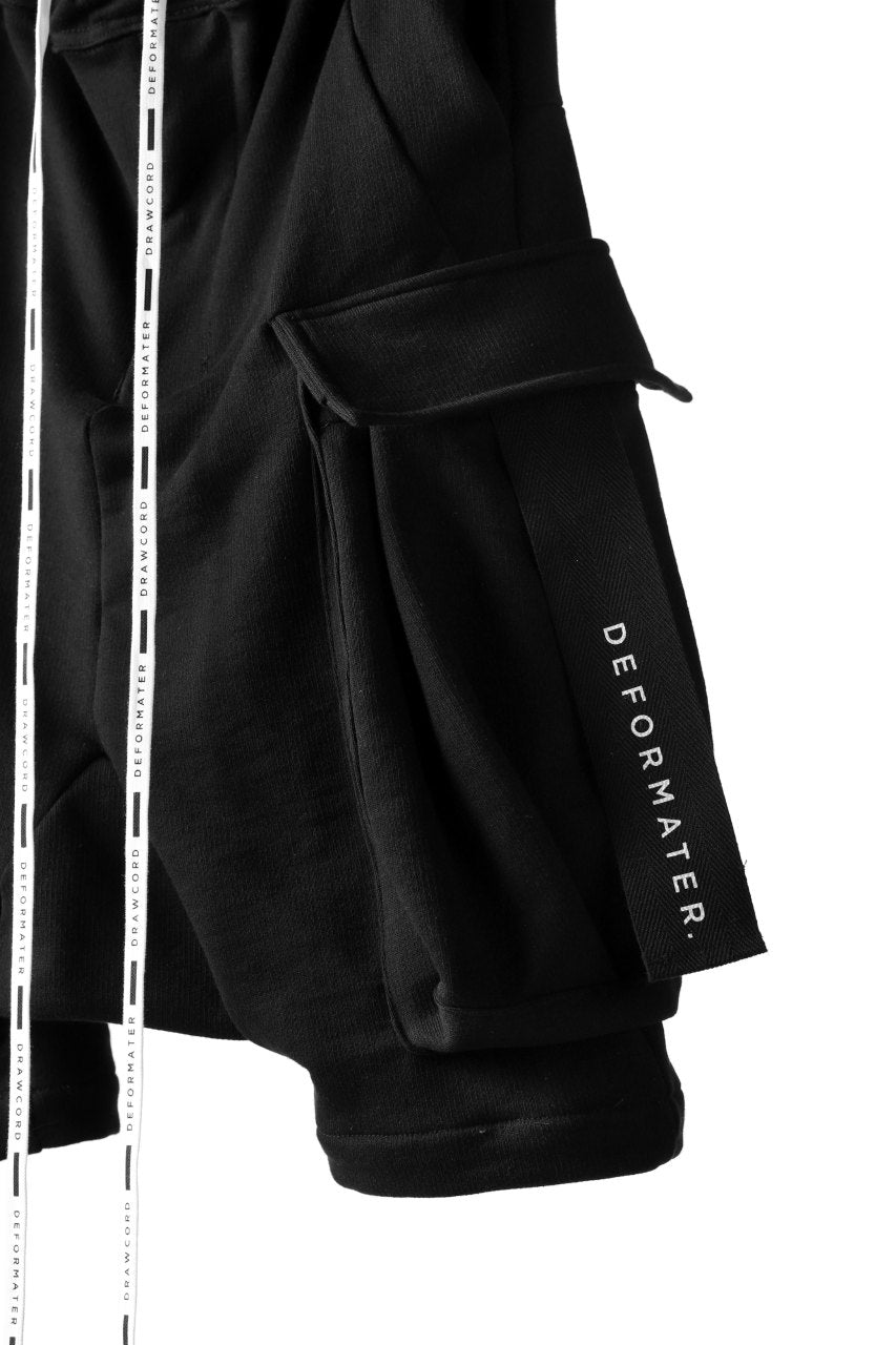 Load image into Gallery viewer, DEFORMATER.® 3D CONSTRUCTION CARGO SAROUEL SHORTS / HEAVY SWEAT (BLACK)