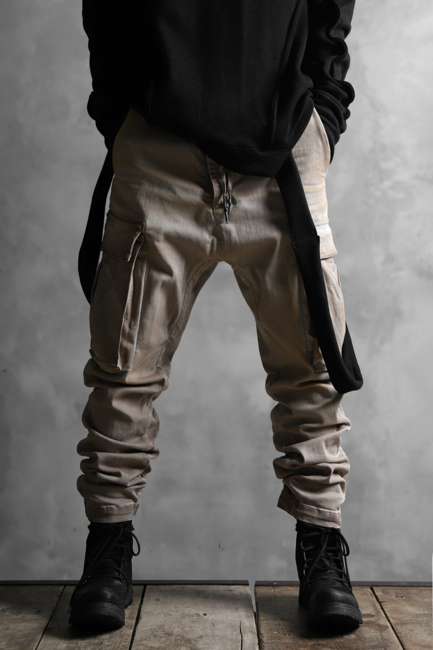 11 BY BORIS BIDJAN SABERI CARGO POCKET PANT / STRETCH DENIM "P21B-F-1482" (GUM)