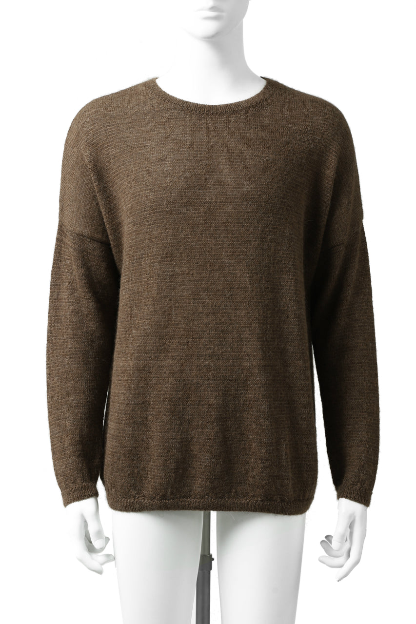 CAPERTICA ALPACA AIR KNIT SWEATER / BABY ALPACA FINEWOOL (CAMEL)