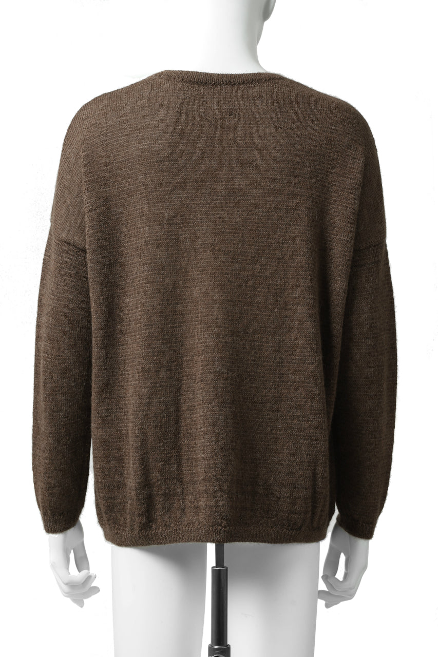 CAPERTICA ALPACA AIR KNIT SWEATER / BABY ALPACA FINEWOOL (CAMEL)