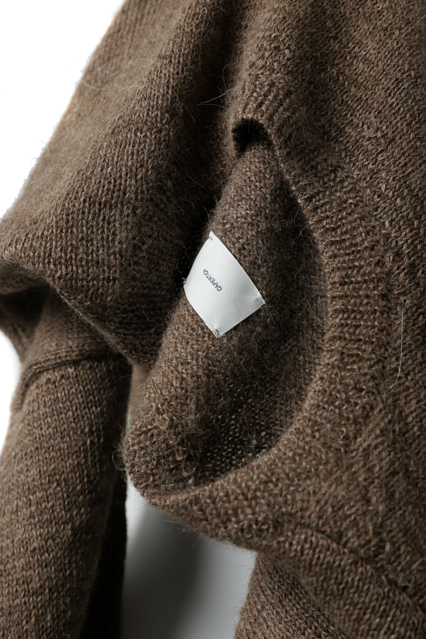 CAPERTICA ALPACA AIR KNIT SWEATER / BABY ALPACA FINEWOOL (CAMEL)