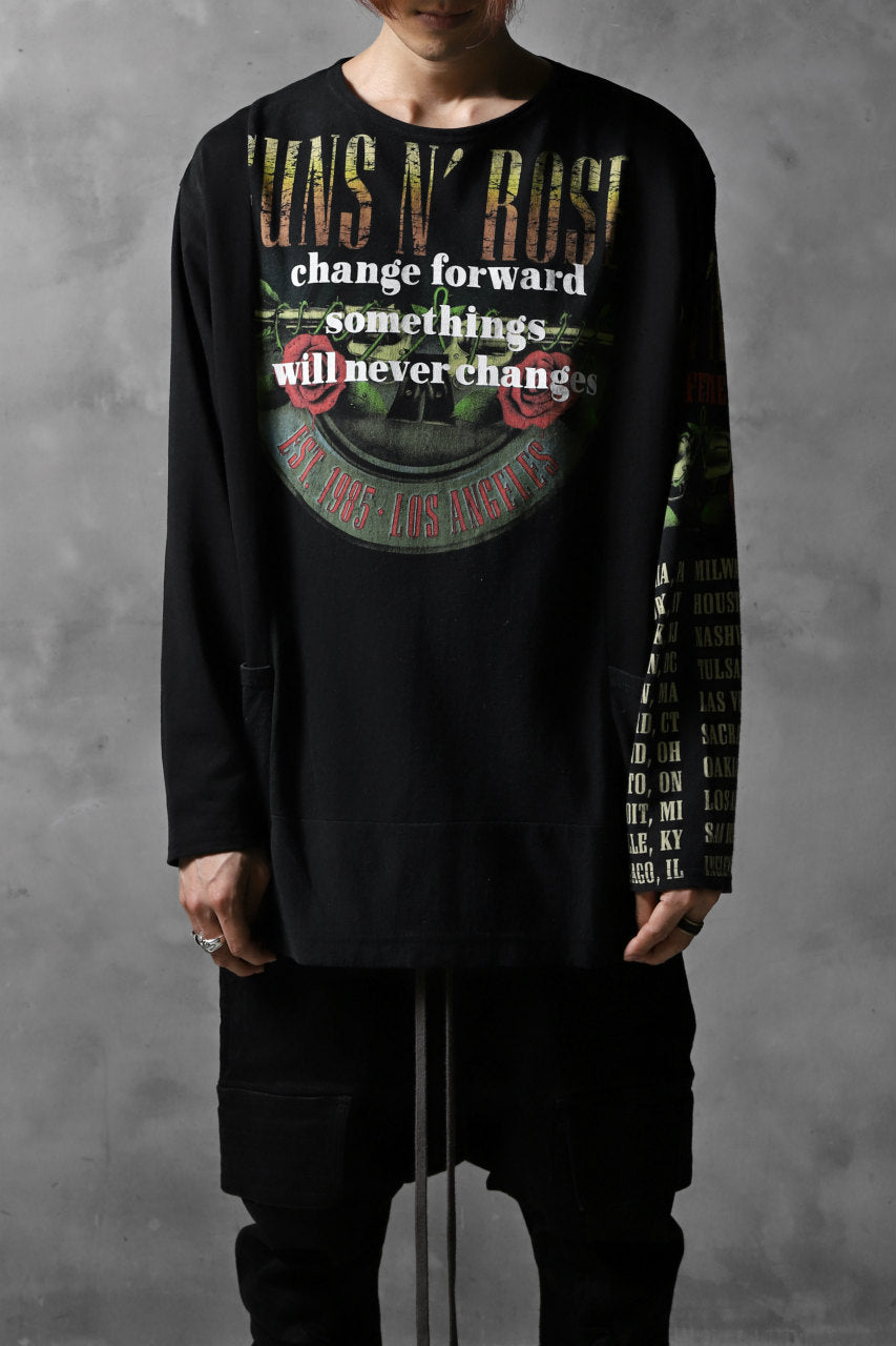 画像をギャラリービューアに読み込む, CHANGES VINTAGE REMAKE BOAT-NECK BAND L/S TEE (BLACK #B)