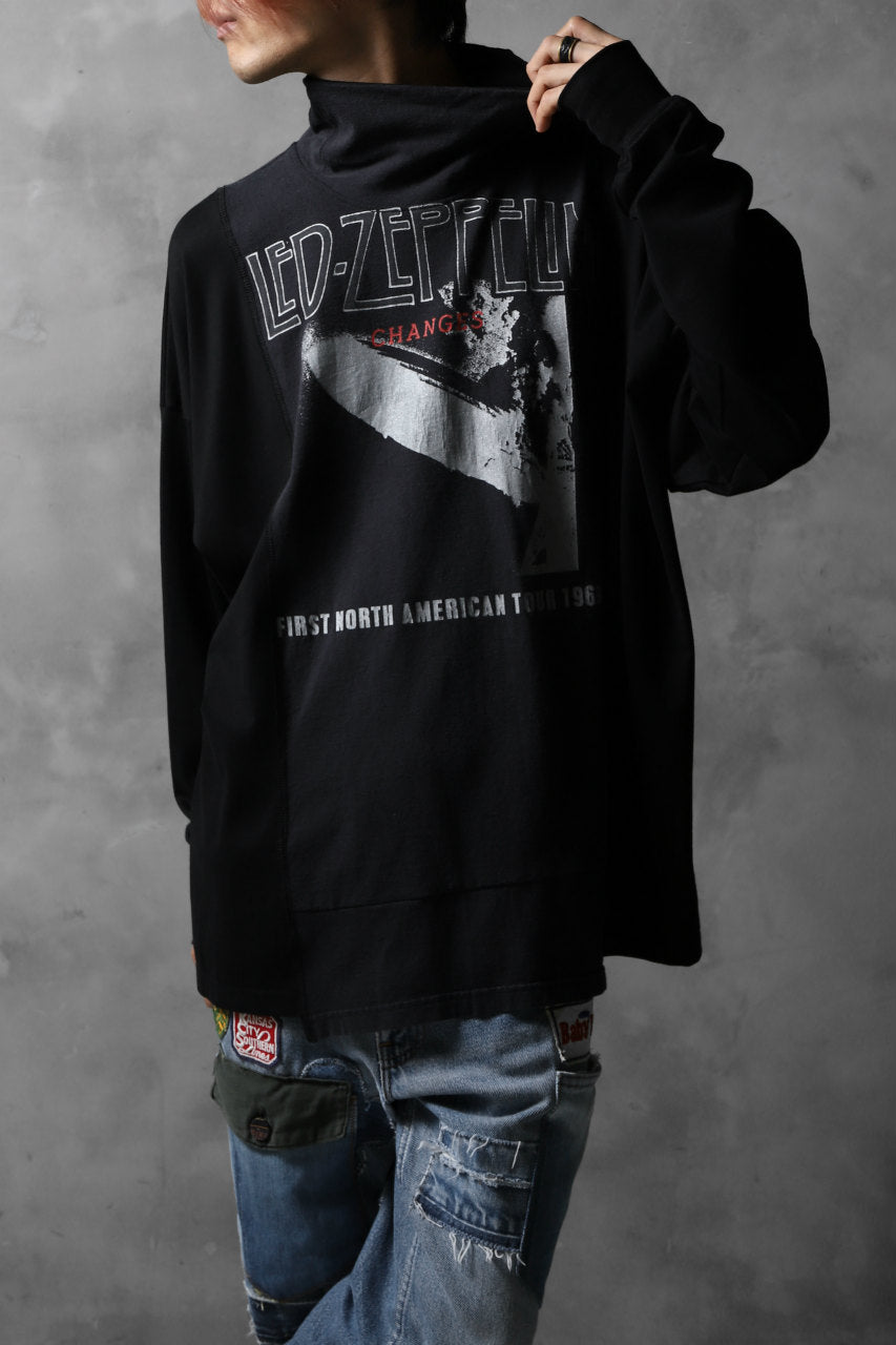 CHANGES VINTAGE REMAKE TURTLE-NECK BAND L/S TEE (BLACK #A)