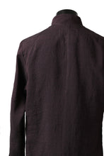 Load image into Gallery viewer, Hannibal. Short Stand Collar Shirt / pierre 122. (BURGUNDY)