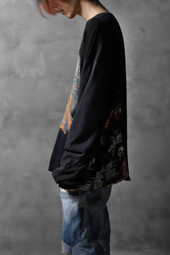 画像をギャラリービューアに読み込む, CHANGES VINTAGE REMAKE MULTI PANEL BAND L/S TEE (BLACK #A)