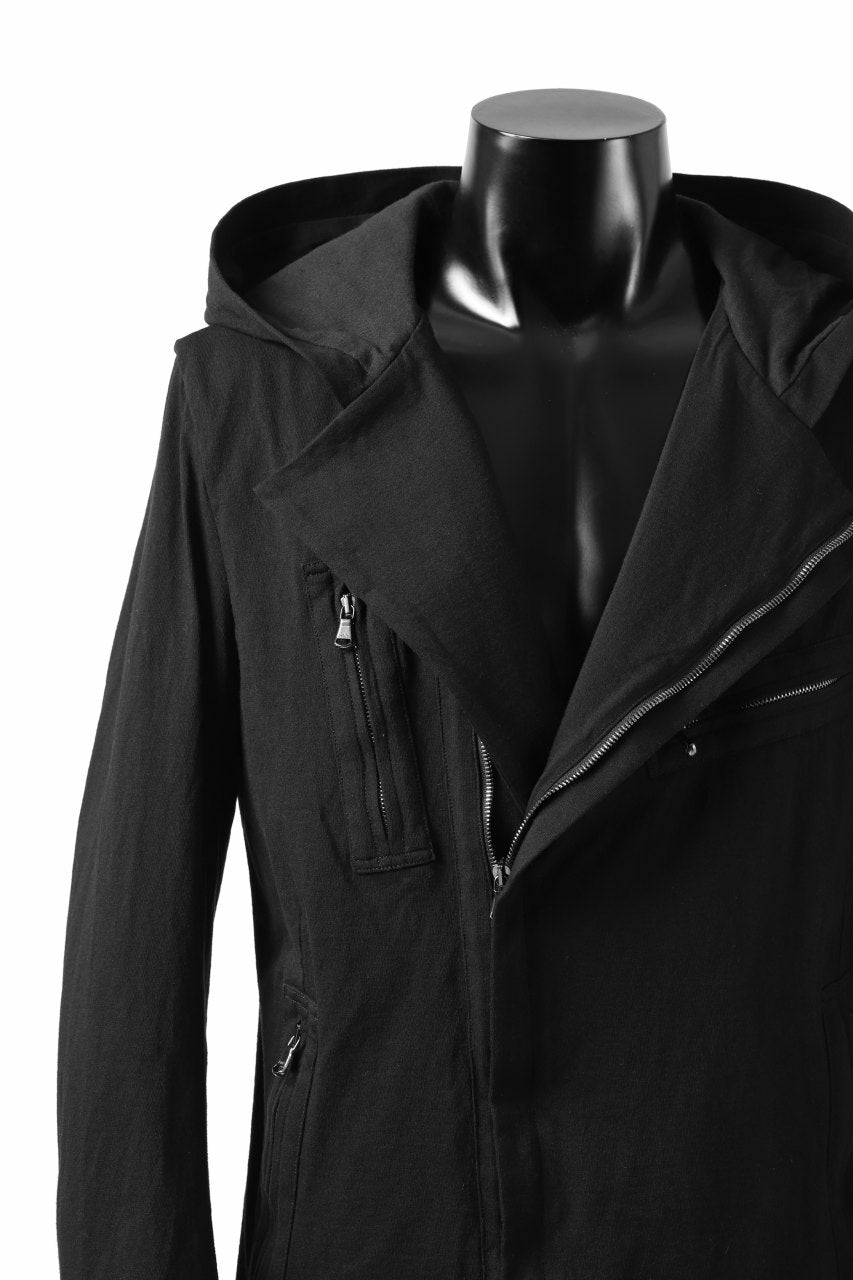 画像をギャラリービューアに読み込む, forme d&#39;expression Hooded Biker Jacket (Black)