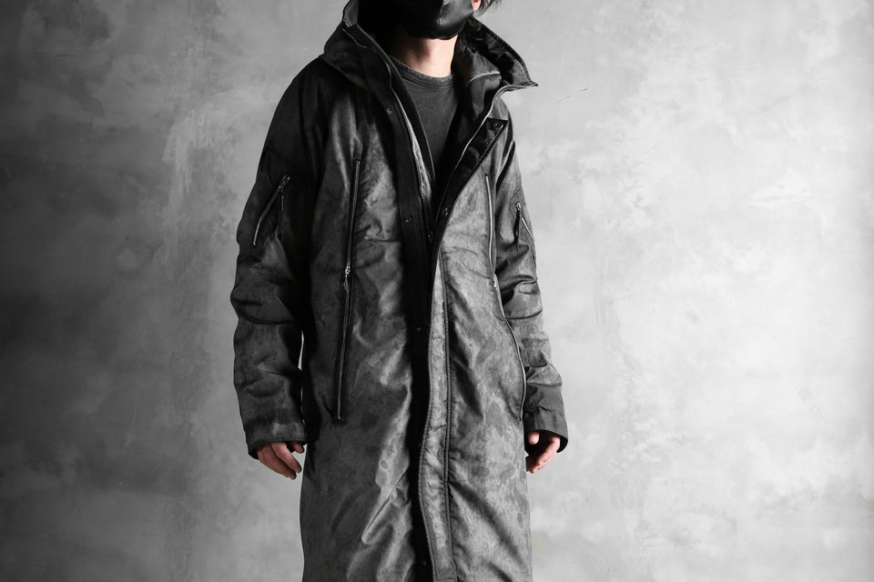 画像をギャラリービューアに読み込む, 11 BY BORIS BIDJAN SABERI PADDED MODS COAT &quot;J20-F-1317&quot; (DIRTY GREY)