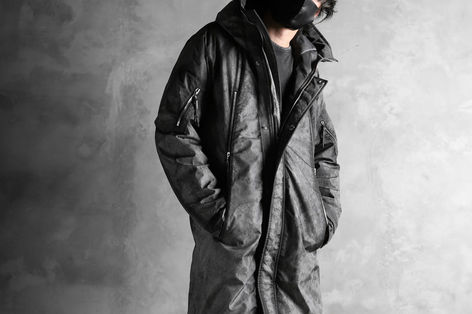 画像をギャラリービューアに読み込む, 11 BY BORIS BIDJAN SABERI PADDED MODS COAT &quot;J20-F-1317&quot; (DIRTY GREY)