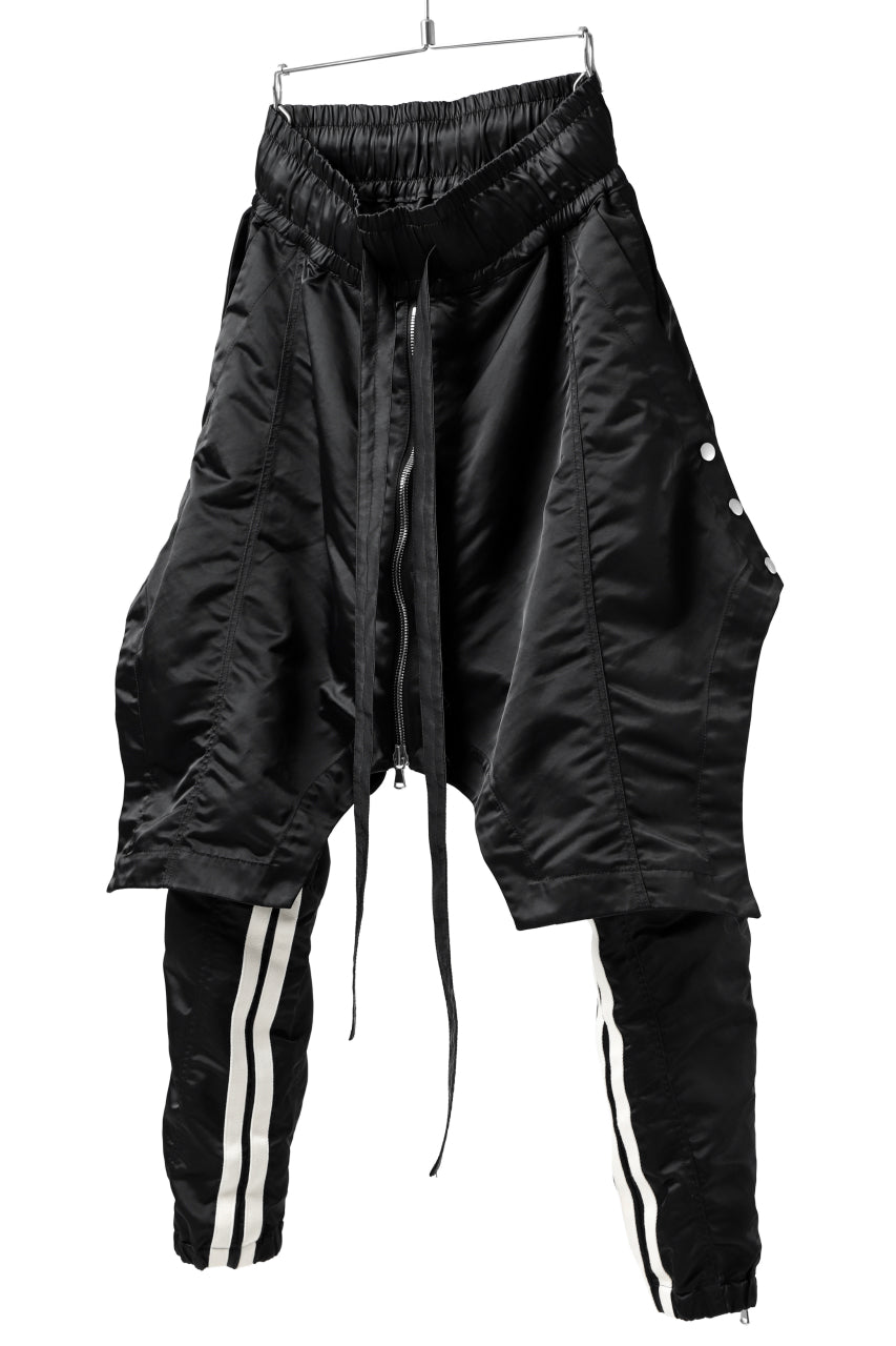 A.F ARTEFACT "COVERT" LAYERED PANTS / LUXURY NYLON (BLACK)