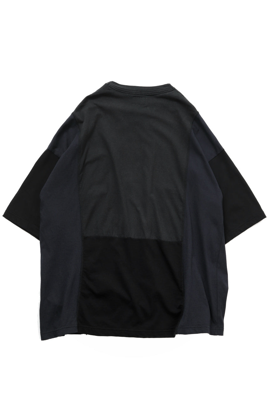 CHANGES  RE;BUILD oversized docking pocket cut&sewn / used+new jersey (BLACK #D)