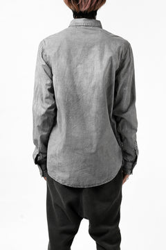 Load image into Gallery viewer, daub PLAIN COLLAR SHIRT / COLD DYED ORGANIC COTTON (GREY)