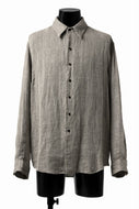COLINA MINIMAL SHIRT / LINEN LOOSE HERRINGBONE (GREIGE)