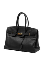 Load image into Gallery viewer, DEFORMATER.® TRAVEL BAG / SMOOTH COWHIDE (BLACK / GOLD PARTS)