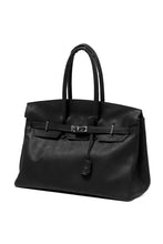 Load image into Gallery viewer, DEFORMATER.® TRAVEL BAG / SMOOTH COWHIDE (BLACK / SILVER PARTS)