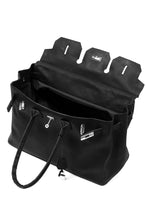 Load image into Gallery viewer, DEFORMATER.® TRAVEL BAG / SMOOTH COWHIDE (BLACK / SILVER PARTS)