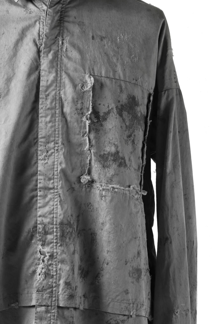 Load image into Gallery viewer, RESURRECTION x LOOM Re-production SUMI DYED DOUBLE LAYERED SHIRT