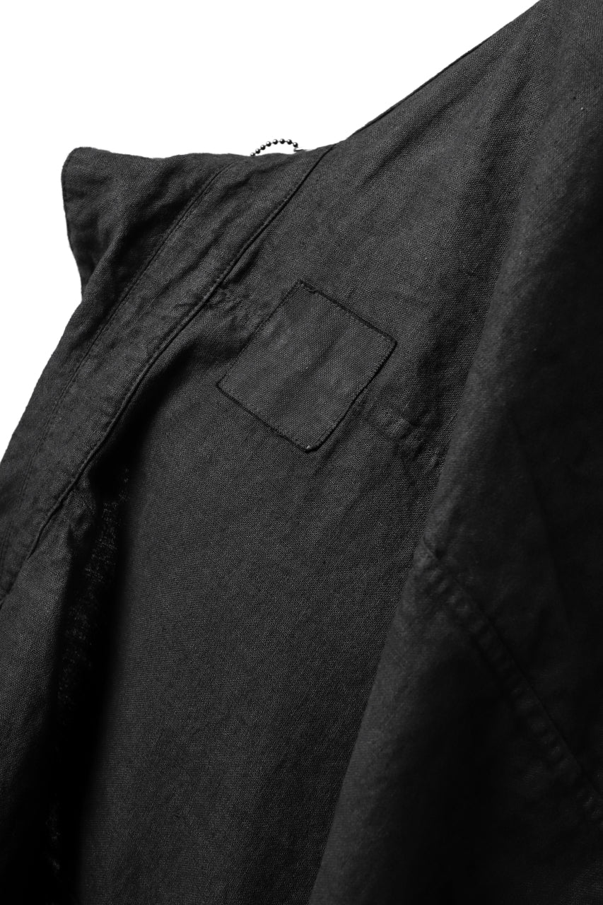 ISAMU KATAYAMA BACKLASH WORK COAT / GARMENT NATURAL DYED LINEN (SUMI)