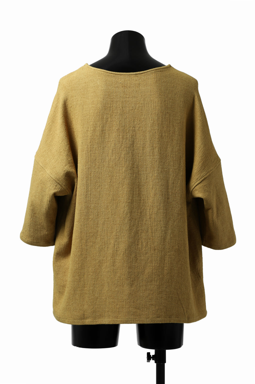 ISAMU KATAYAMA BACKLASH RELAX FIT PULLOVER SHIRT / DOBBY LINEN-COTTON (MUSTARD)