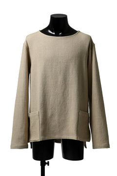 Load image into Gallery viewer, ISAMU KATAYAMA BACKLASH LONG SLEEVE PULLOVER SHIRT / DOBBY LINEN-COTTON (BEIGE)