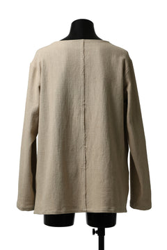 Load image into Gallery viewer, ISAMU KATAYAMA BACKLASH LONG SLEEVE PULLOVER SHIRT / DOBBY LINEN-COTTON (BEIGE)