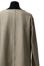 Load image into Gallery viewer, ISAMU KATAYAMA BACKLASH LONG SLEEVE PULLOVER SHIRT / DOBBY LINEN-COTTON (BEIGE)