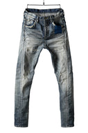ISAMU KATAYAMA BACKLASH L/C SLIM DENIM PANTS / NATURAL USED FADE (INDIGO)