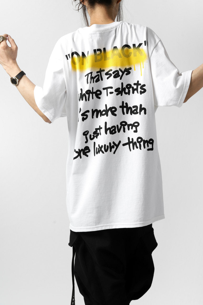 画像をギャラリービューアに読み込む, A.F ARTEFACT x buggy exclusive &quot;ON BLACK&quot; T-SHIRT (WHITE x YELLOW)