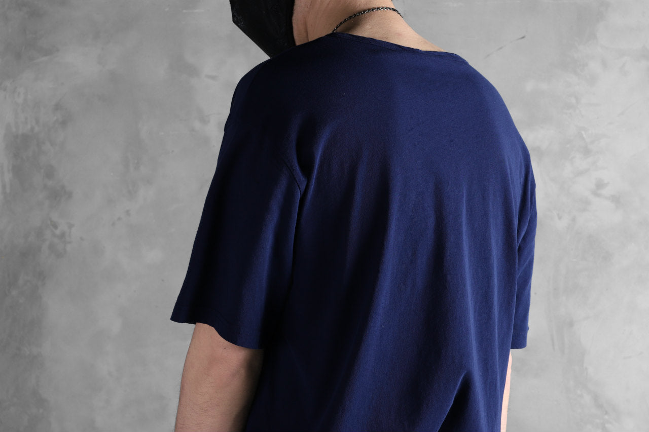 RUNDHOLZ DIP SHORT SLEEVE CUT SEWN / DYED JERSEY (BLUE)