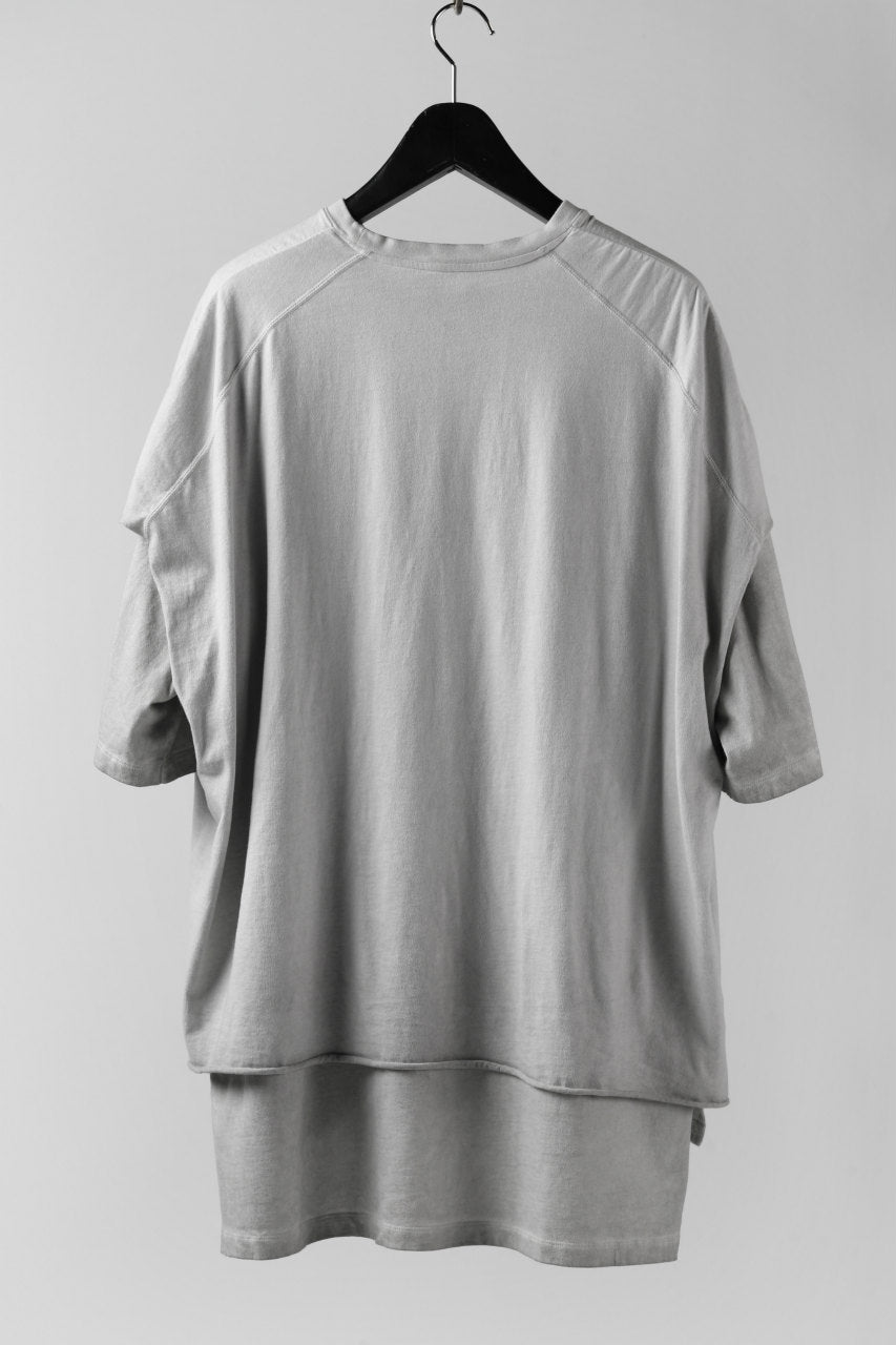 A.F ARTEFACT "NO FACE" ICE DYEING LAYERED OVER SIZE TOPS (GREY)