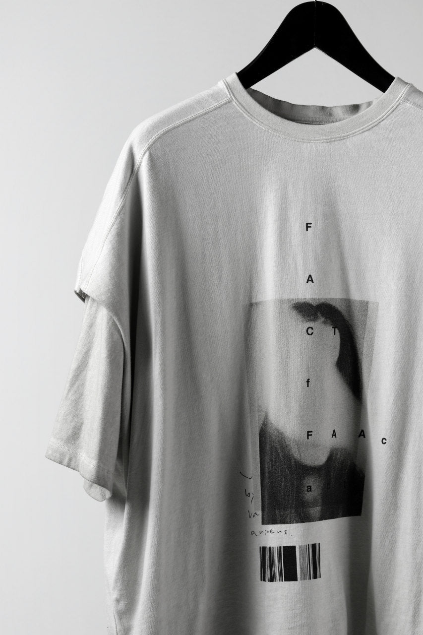 Load image into Gallery viewer, A.F ARTEFACT &quot;TWINS&quot; ICE DYEING LAYERED OVER SIZE TOPS (GREY)