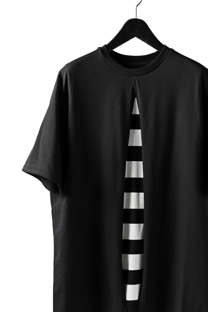 Load image into Gallery viewer, A.F ARTEFACT &quot;OVERLAP&quot; LAYERED LOOSEY TOPS (BLACK×IVORY)