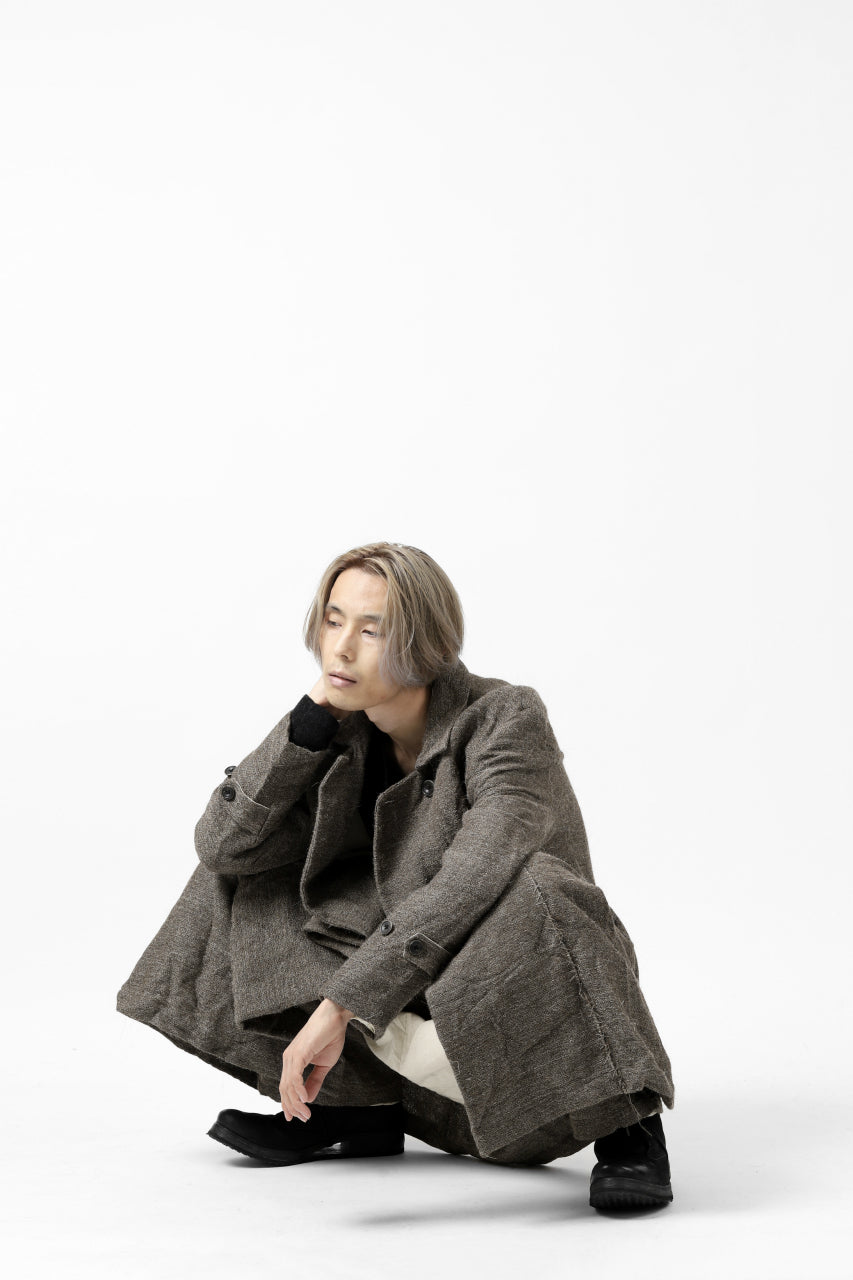 Load image into Gallery viewer, YUTA MATSUOKA long coat / goat wool (brown)